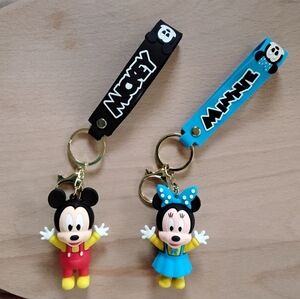 Minnie and Mickey Mouse Keychain bundle